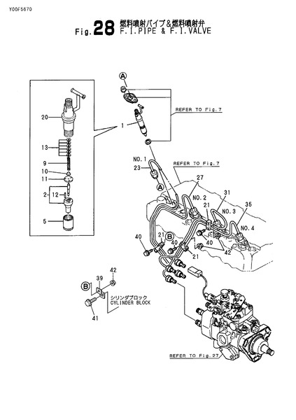 FUEL INJECTION PIPE & FUEL INJECTION VALVE