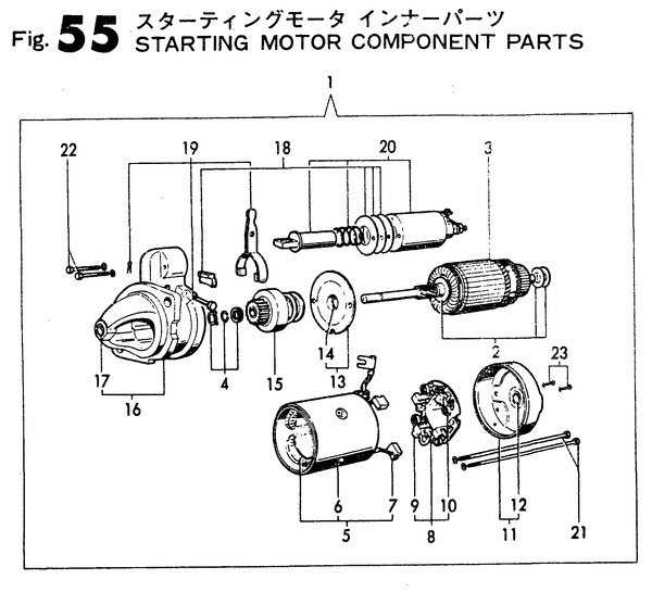 STARTING MOTOR COMPONENT PARTS