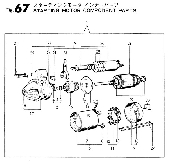 STARTING MOTOR COMPONENT PARTS